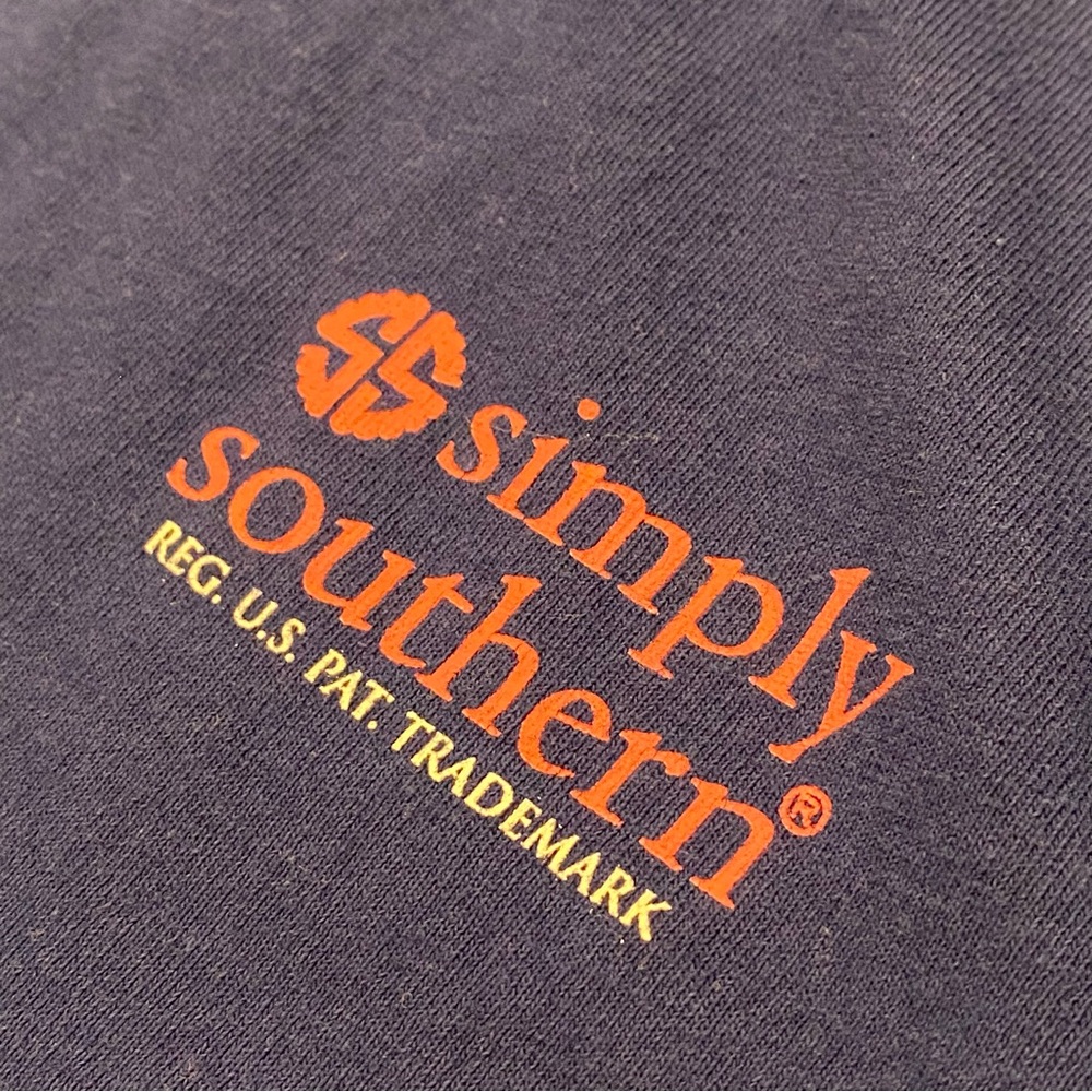 Simply Southern Graphic T Shirt Women’s XXL Long Sleeve Navy Blue Lemon Kindness - Picture 4 of 13
